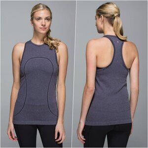 RARE Lululemon High-Neck Run Swiftly Tank 4 Gray Purple NWOT